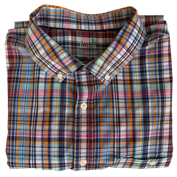 Croft & Barrow Blue Multi-color Plaid Short Sleeve Shirt Size 2XB - Picture 6 of 12